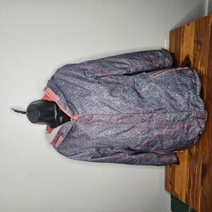 Women's Mountain Hardwear Multicolor Full-Zip Hooded Ski Snow Jacket Size M